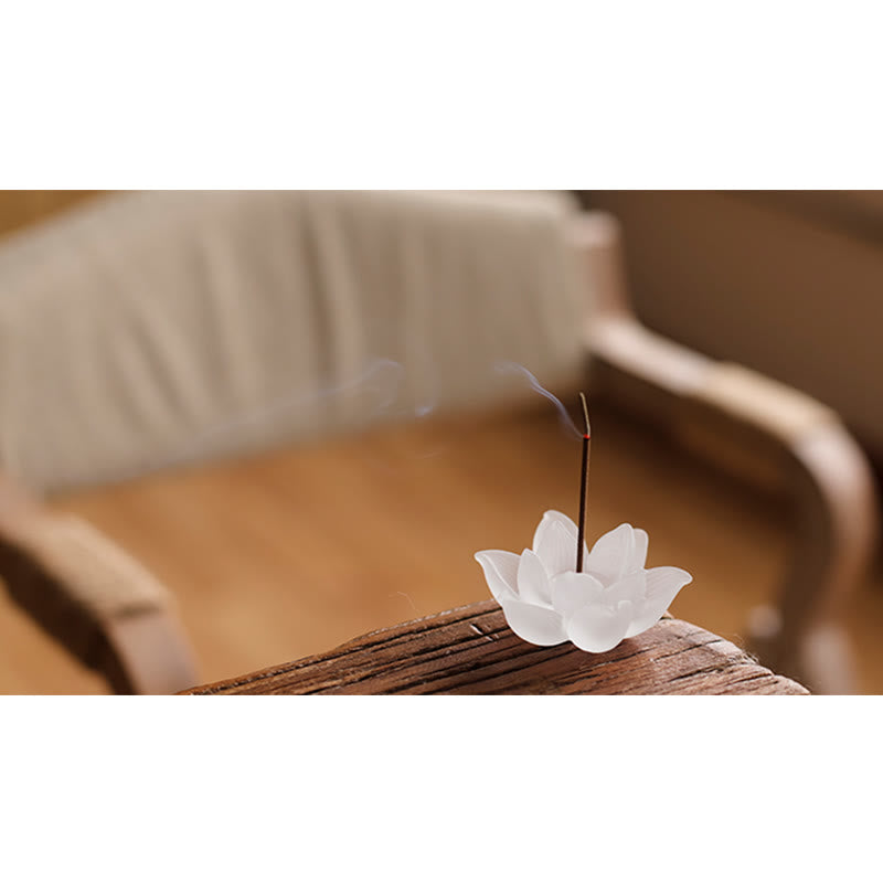 Mini Lotus Liuli Crystal Healing Meditation Stick Incense Burner - Image 22
