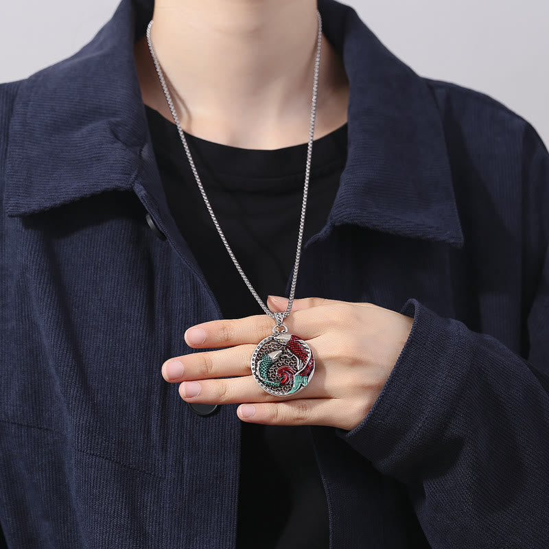 Tibetan Copper Koi Fish Healing Necklace - Image 5