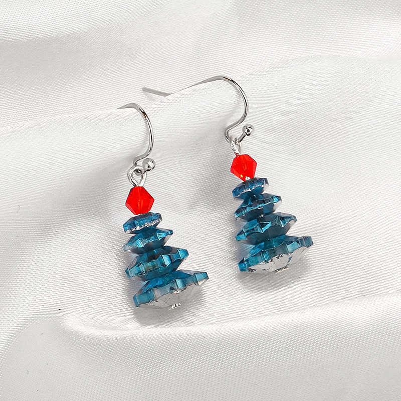 Various Crystals Christmas Tree Amethyst Peace Healing Drop Earrings - Image 15