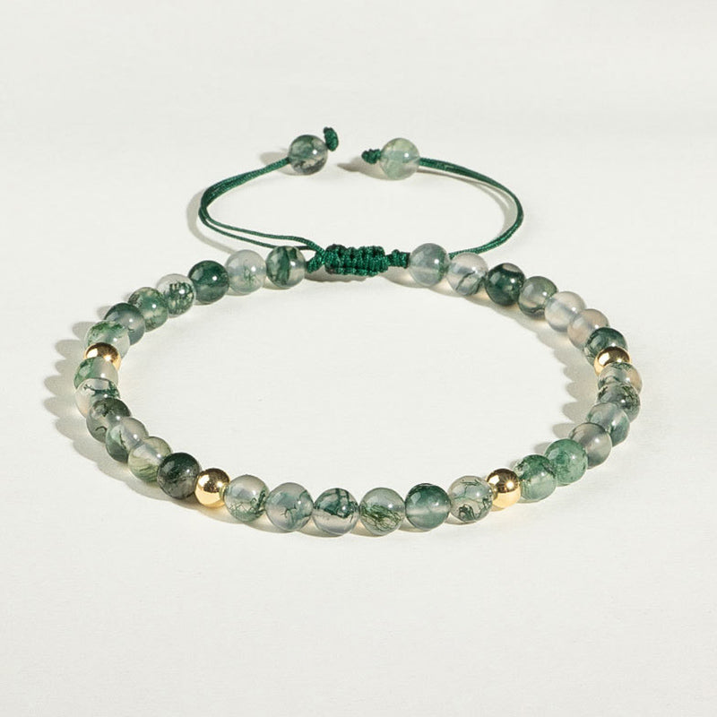Moss Agate Lucky Balance Bracelet
