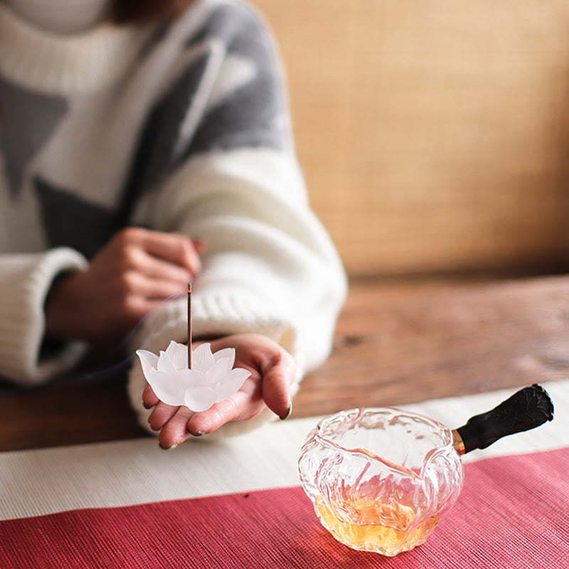 Mini Lotus Liuli Crystal Healing Meditation Stick Incense Burner - Image 14