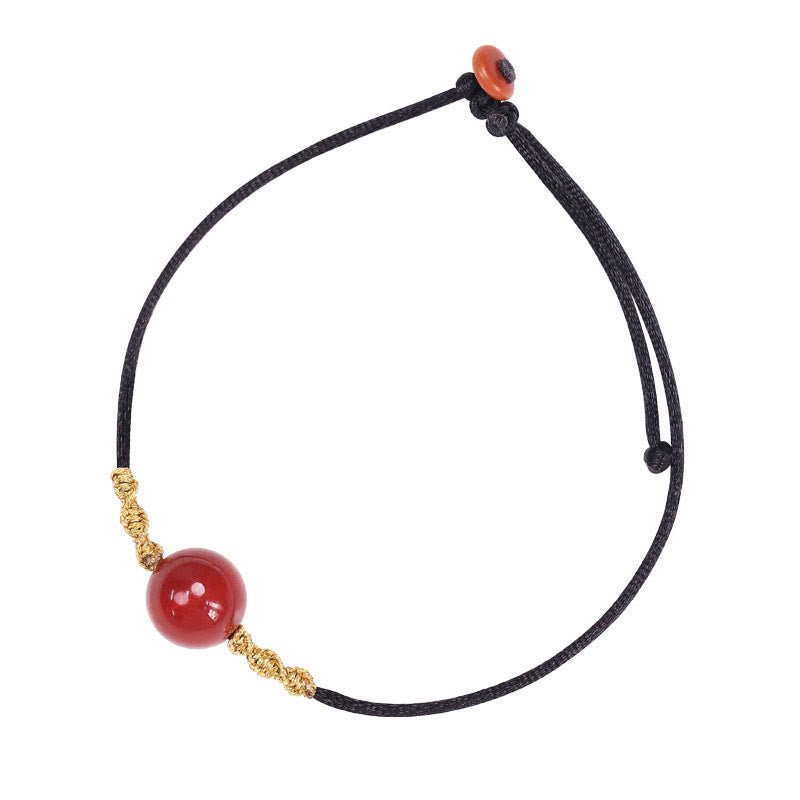 Natural Red Agate Chalcedony Self-acceptance Confidence String Bead Bracelet Necklace Pendant - Image 7