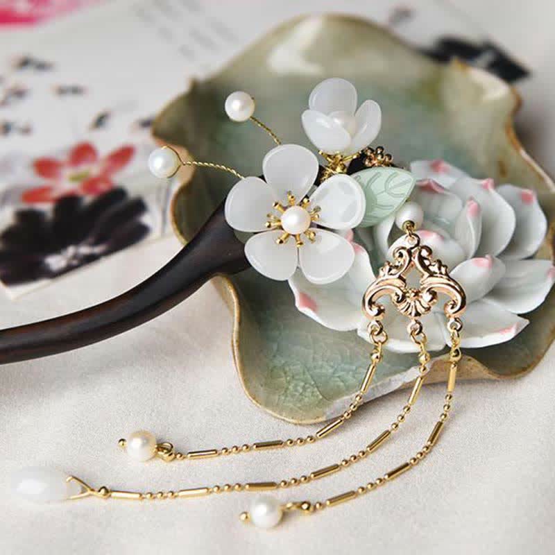 Ebony Flower Protection Blessing Hairpin Decorations - Image 7