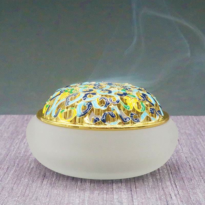 Lotus Liuli Crystal Healing Meditation Incense Burner - Image 14