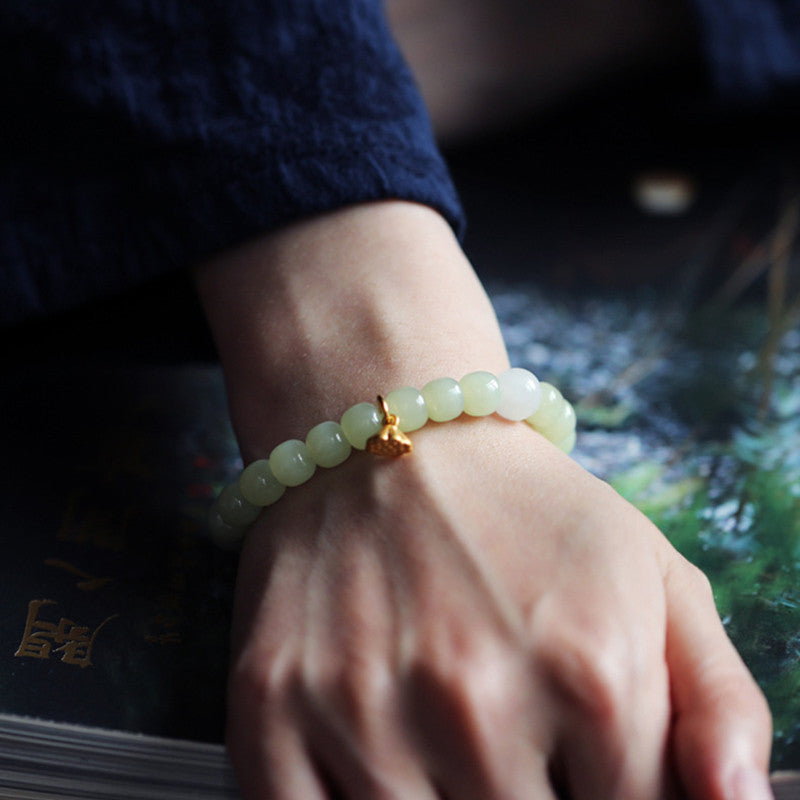 Jade Lotus Abundance Adjustable Bracelet - Image 8