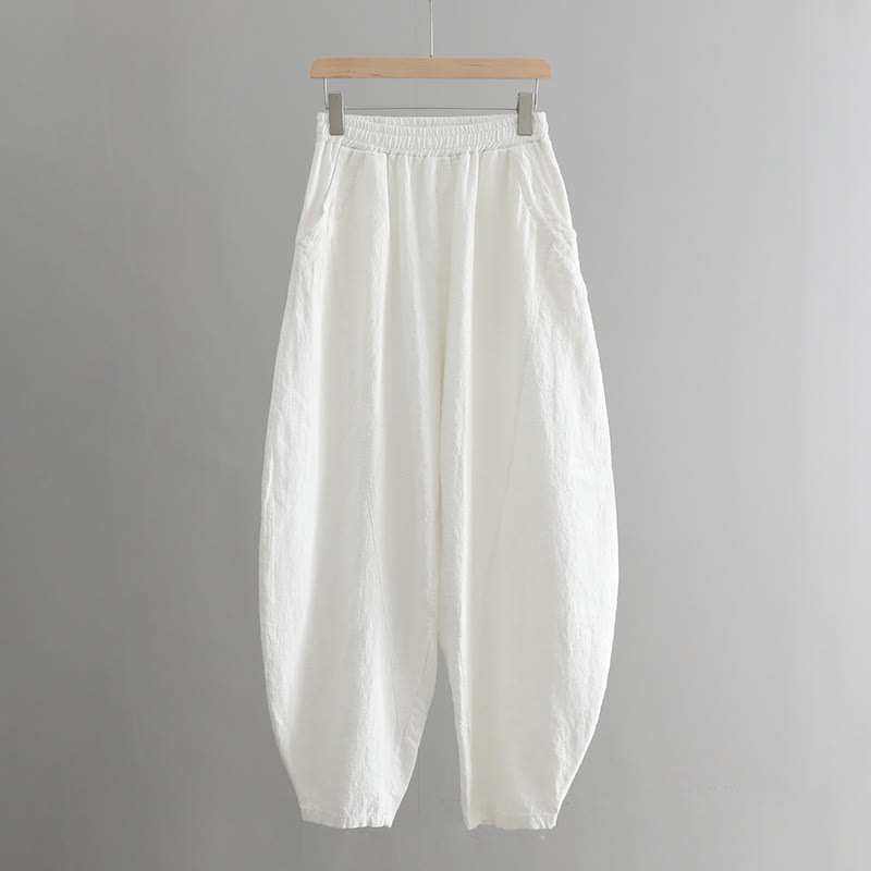 Solid Color Loose Yoga Harem Pants With Pockets - Image 29