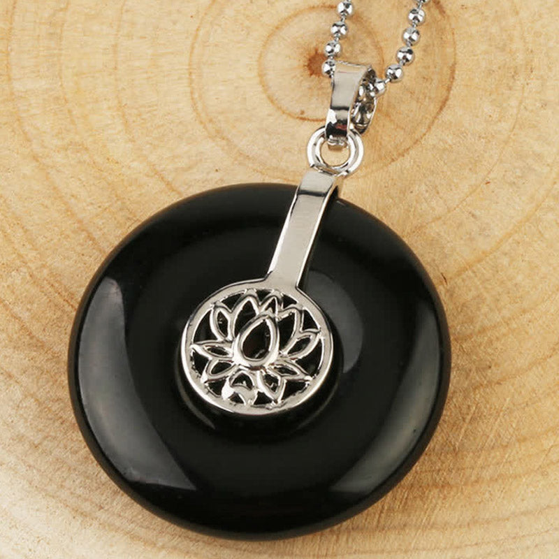 Various Crystal Amethyst Pink Crystal Lotus Healing Necklace Pendant - Image 18