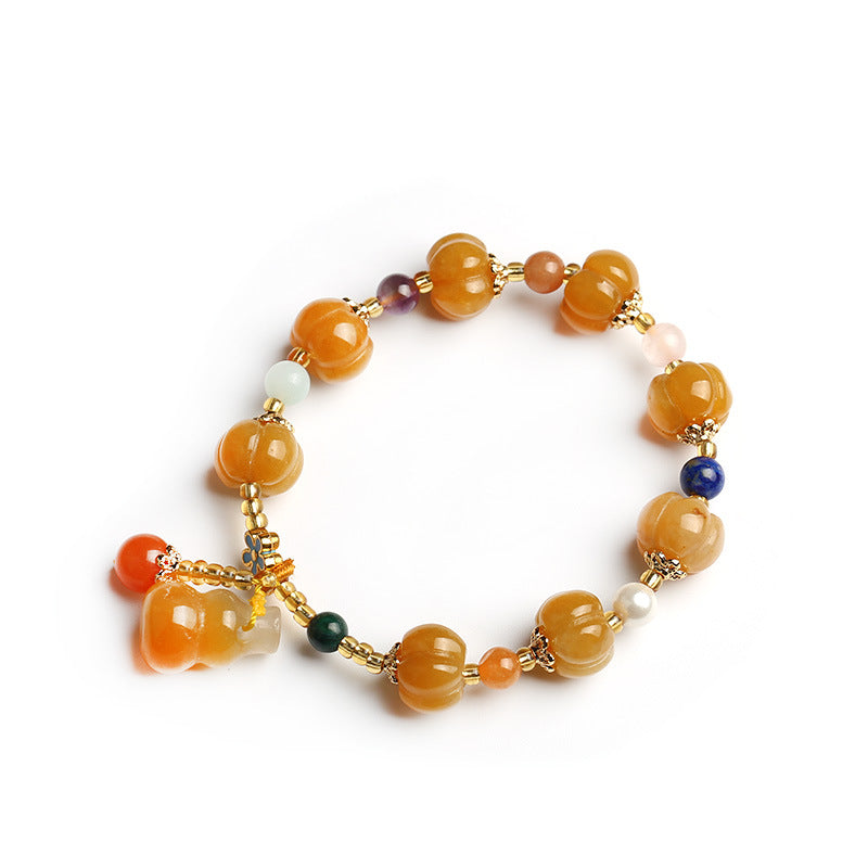 Golden Silk Jade Pixiu Wealth Bracelet - Image 4