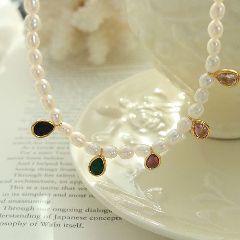 Pearl Crystal Stone Purity Necklace Pendant - Image 9