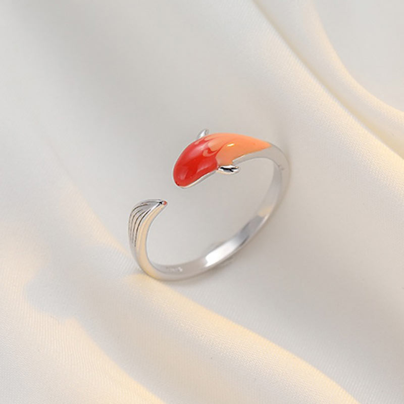 Koi Fish Copper Balance Luck Adjustable Ring - Image 7