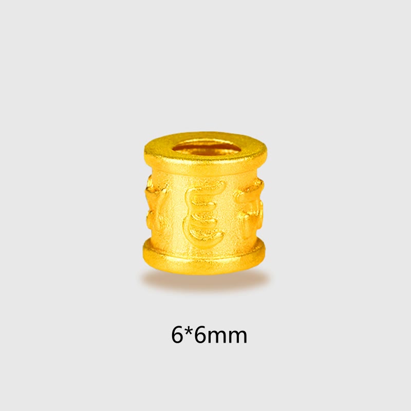 Tibet 999 Gold Om Mani Padme Hum Engraved Protection Lucky Bead Bracelet - Image 8