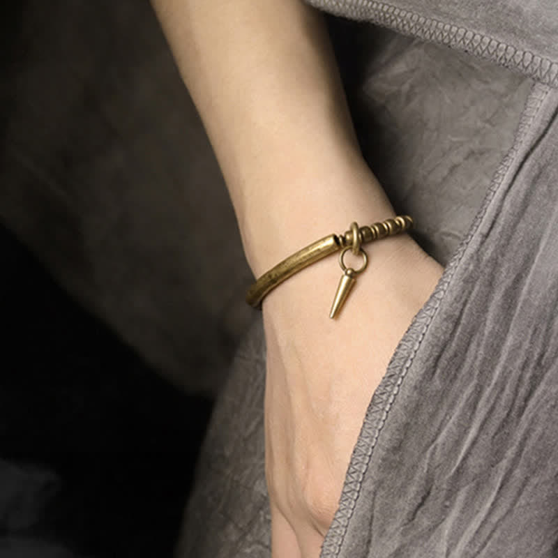 Lava Rock Stone Copper Balance Cuff Bracelet Bangle - Image 13