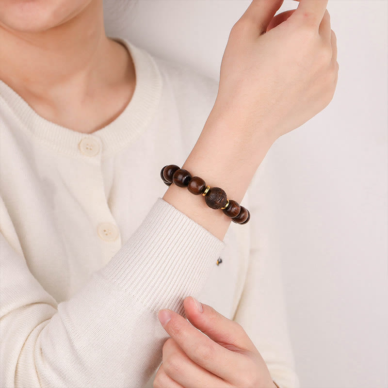 Natural Rosewood Compassion Bracelet - Image 6