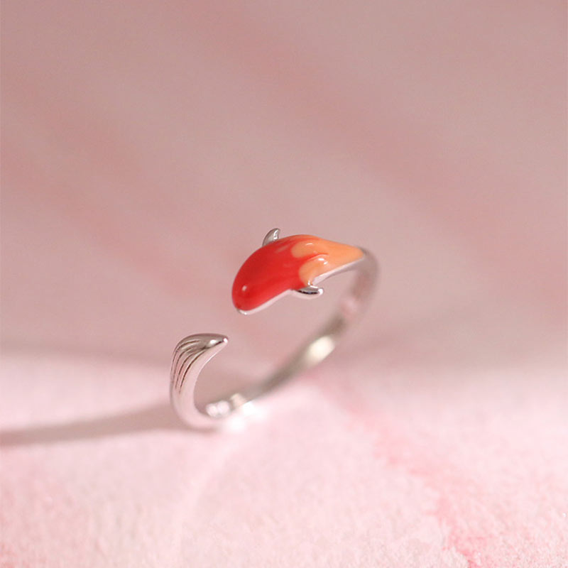 Koi Fish Copper Balance Luck Adjustable Ring - Image 13