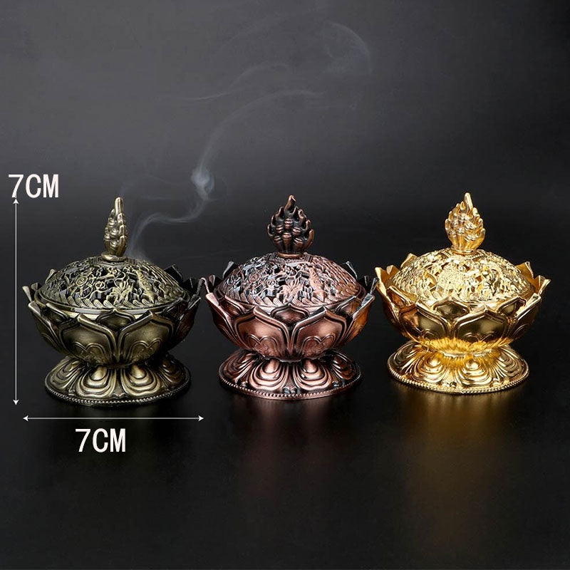 Tibetan Lotus Shaped Purify Incense Burner - Image 3