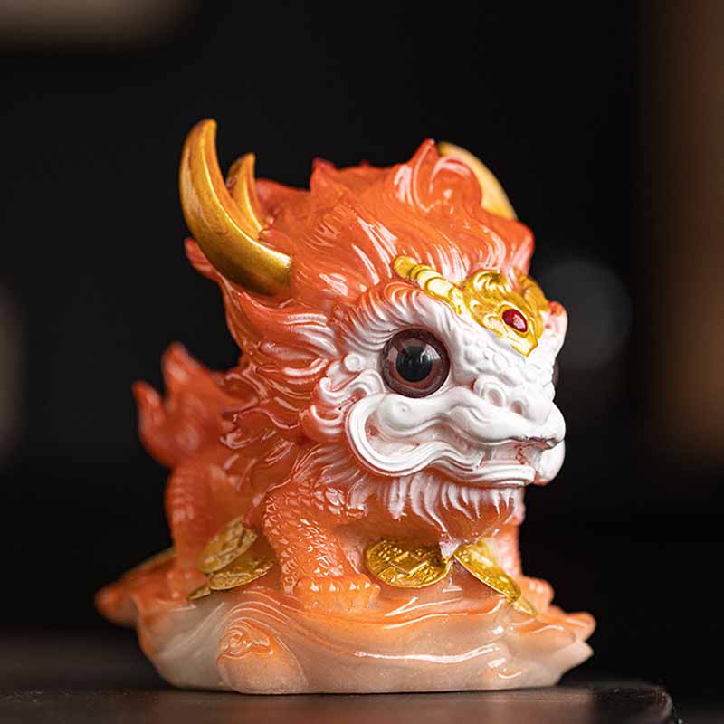 Color Changing Small Kirin Resin Tea Pet Home Figurine Decoration - Image 22