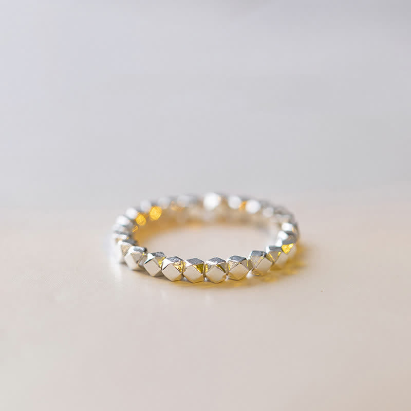 925 Sterling Silver Beaded Blessing Ring - Image 8