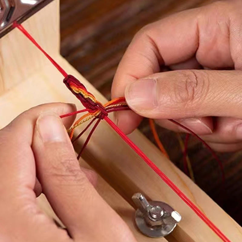 Five Directions Gods of Wealth Handmade Reincarnation Knot Protection String Braid Bracelet - Image 10