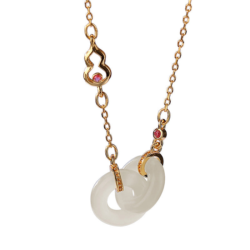 925 Sterling Silver Round Jade Luck Prosperity Necklace Chain Pendant - Image 6