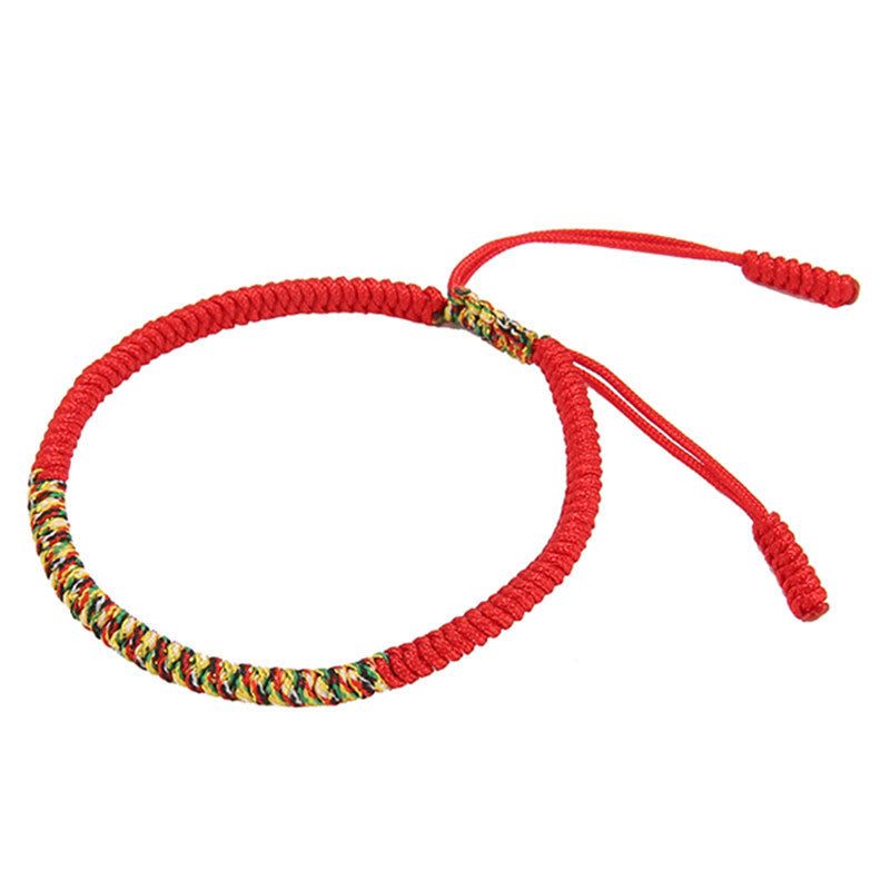 Tibetan Handmade Multicolor King Kong Knot Luck Strength Braided Bracelet - Image 8