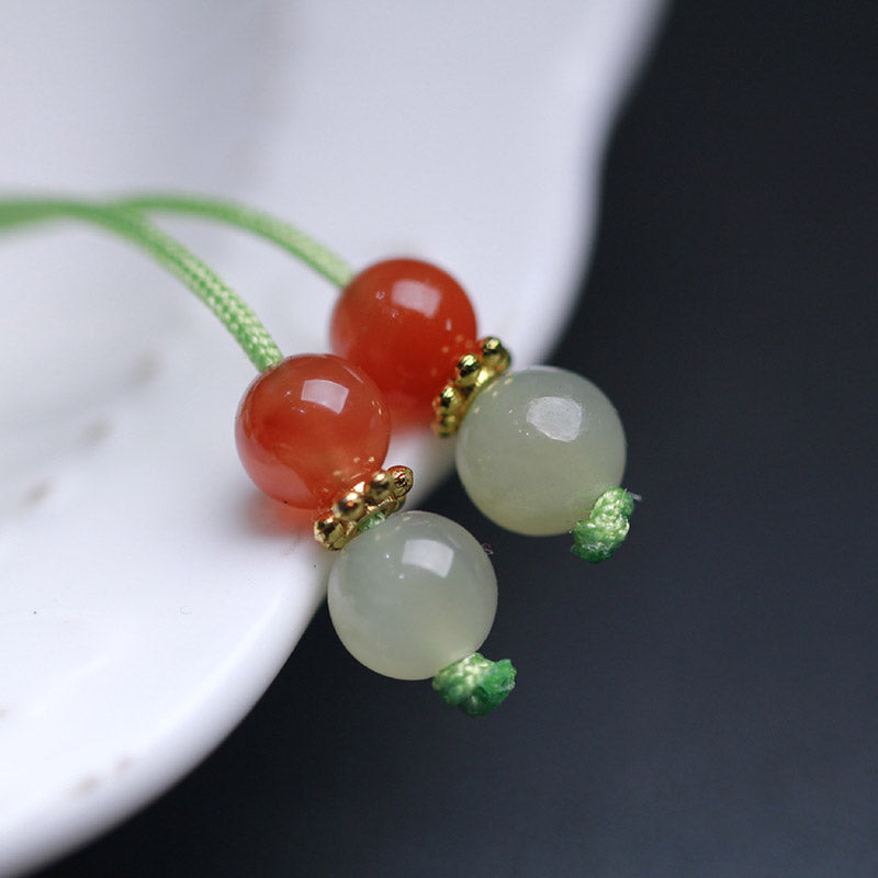 925 Sterling Silver Jade Luck Flower Butterfly Bracelet - Image 16