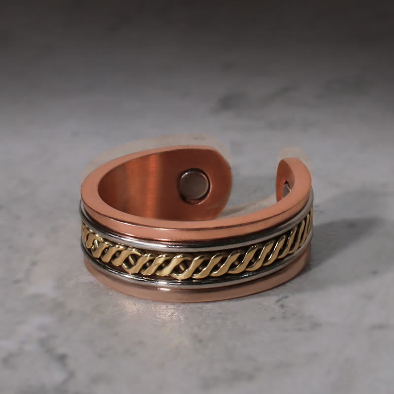 Magnetic Copper Balance Adjustable Cuff Bracelet Bangle Ring - Image 8