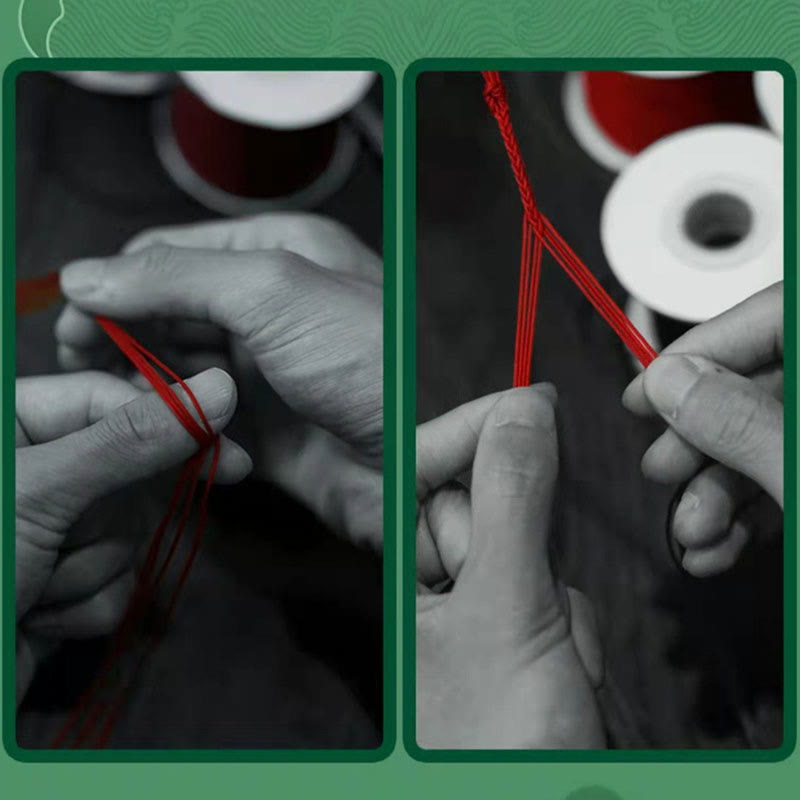 925 Sterling Silver Fu Character Zongzi Pattern Multicolored String Luck Handmade Braided Bracelet - Image 22