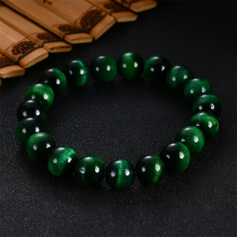 Natural Green Tiger Eye Strength Bracelet