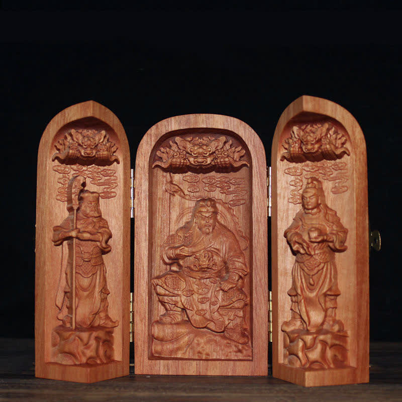 Avalokitesvara Kwan Yin Buddha Cherry Wood Compassion Home Decoration Altar - Image 16