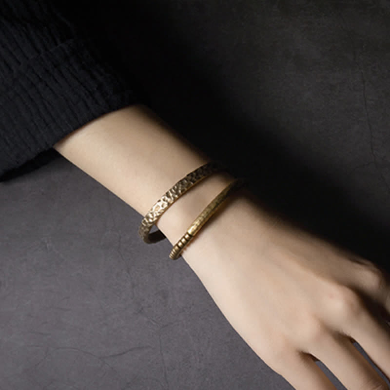 Lava Rock Stone Copper Balance Cuff Bracelet Bangle - Image 16