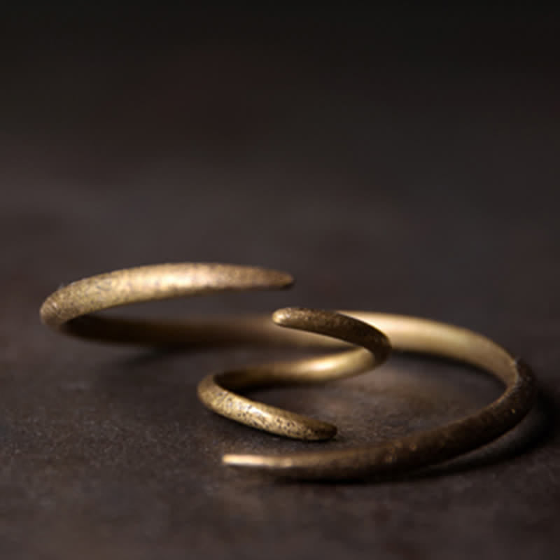 Simple Design Copper Luck Adjustable Cuff Bracelet - Image 7