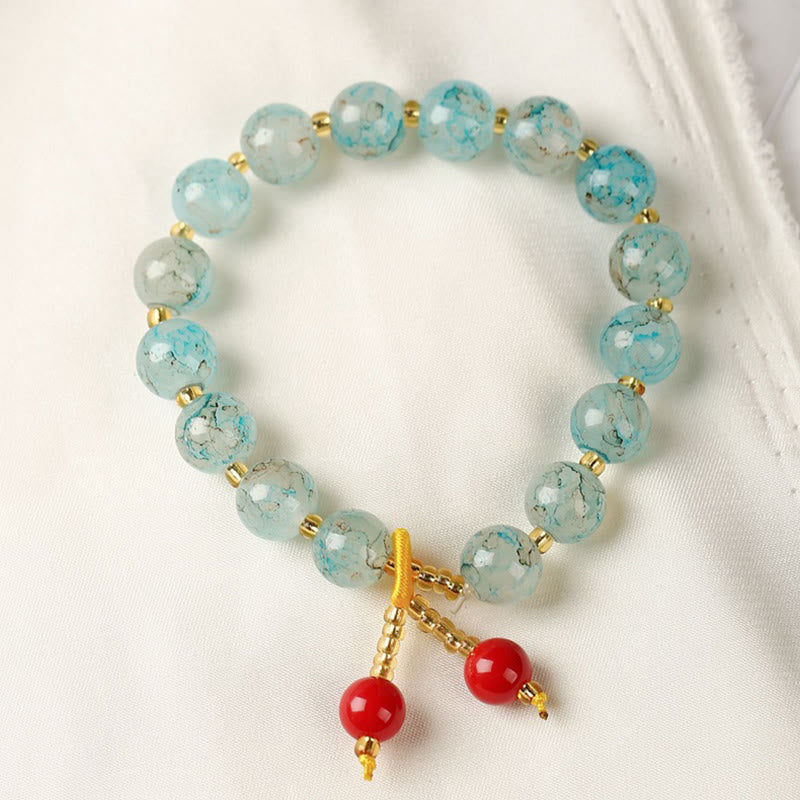 Liuli Glass Bead Blessing Harmony Bracelet - Image 8