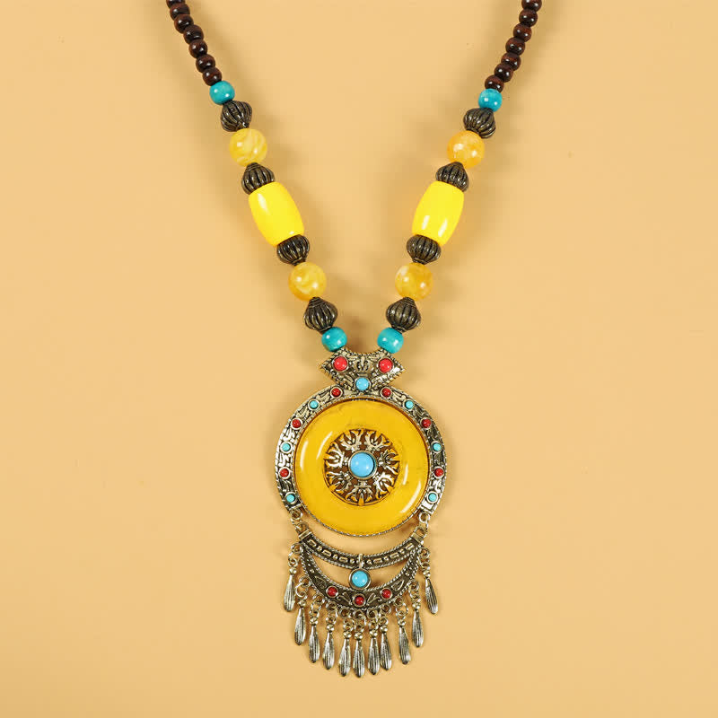 Tibetan Retro Beads Tassel Hair Decoration Hair Accessories - Image 11