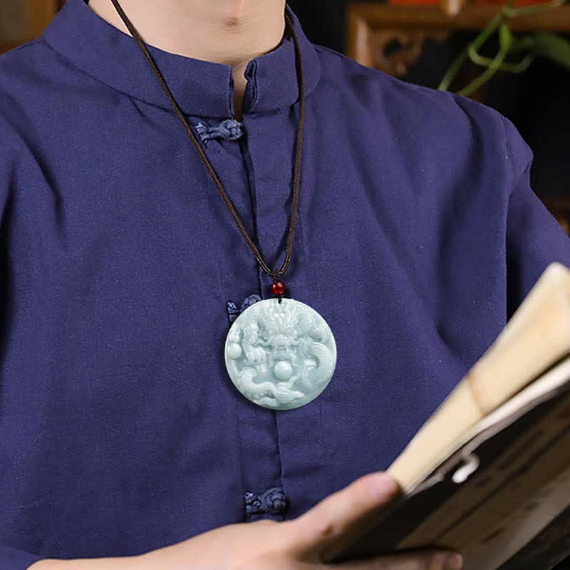 ❗❗❗A Flash Sale- Chinese Zodiac Dragon Jade Success Amulet String Necklace - Image 5