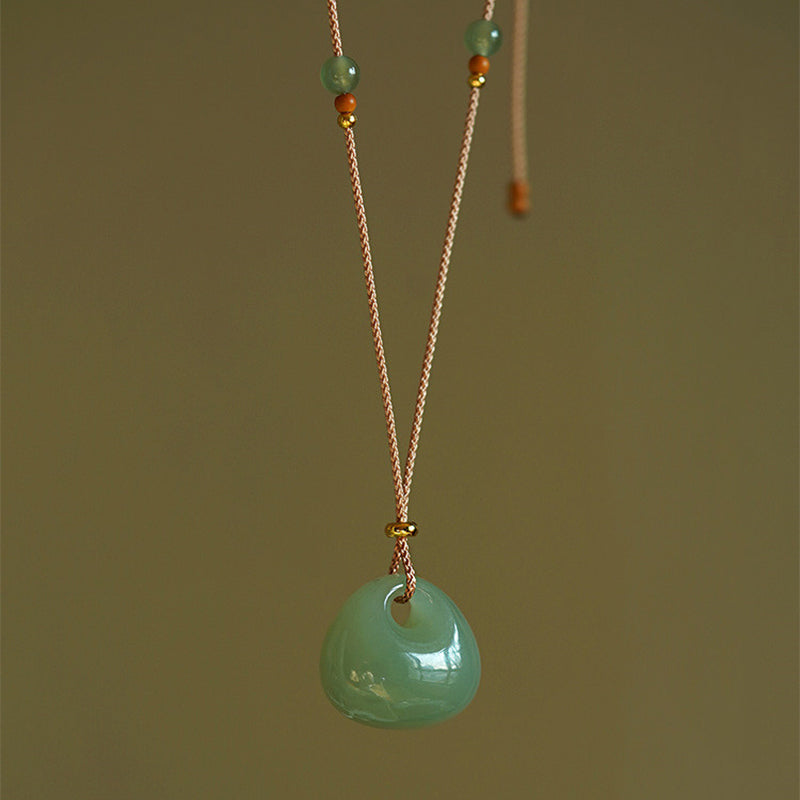 Natural Jade Luck Prosperity Necklace Pendant (Random Color) - Image 15