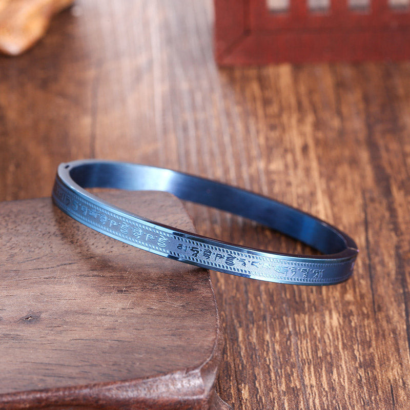 Titanium Steel Blessing Bracelet Bangle