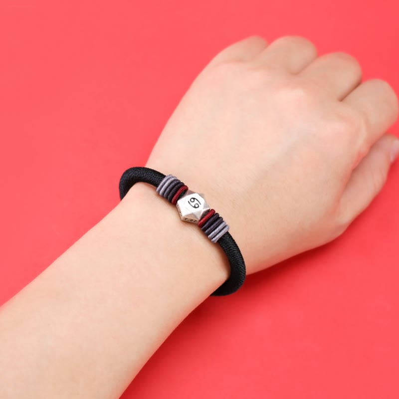 999 Sterling Silver 12 Constellations of the Zodiac Blessing Handmade String Bracelet - Image 11