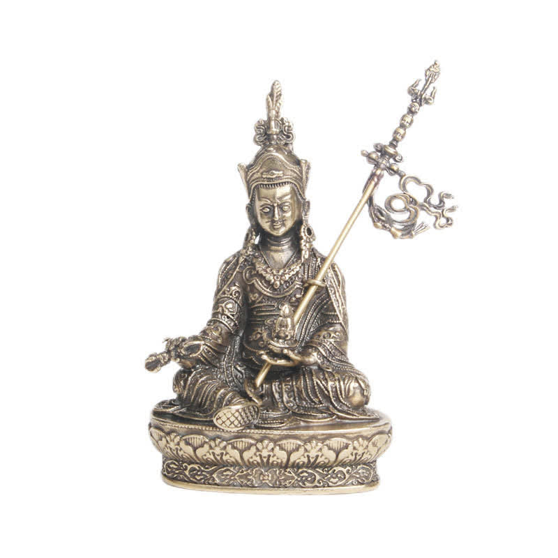 Padmasambhava Buddha Figure Serenity Copper Statue Decoration Temple Ornament - Image 11