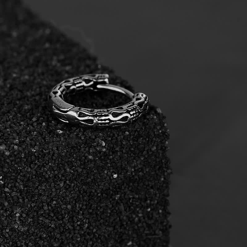 Retro Pattern Titanium Steel Balance Earrings - Image 3