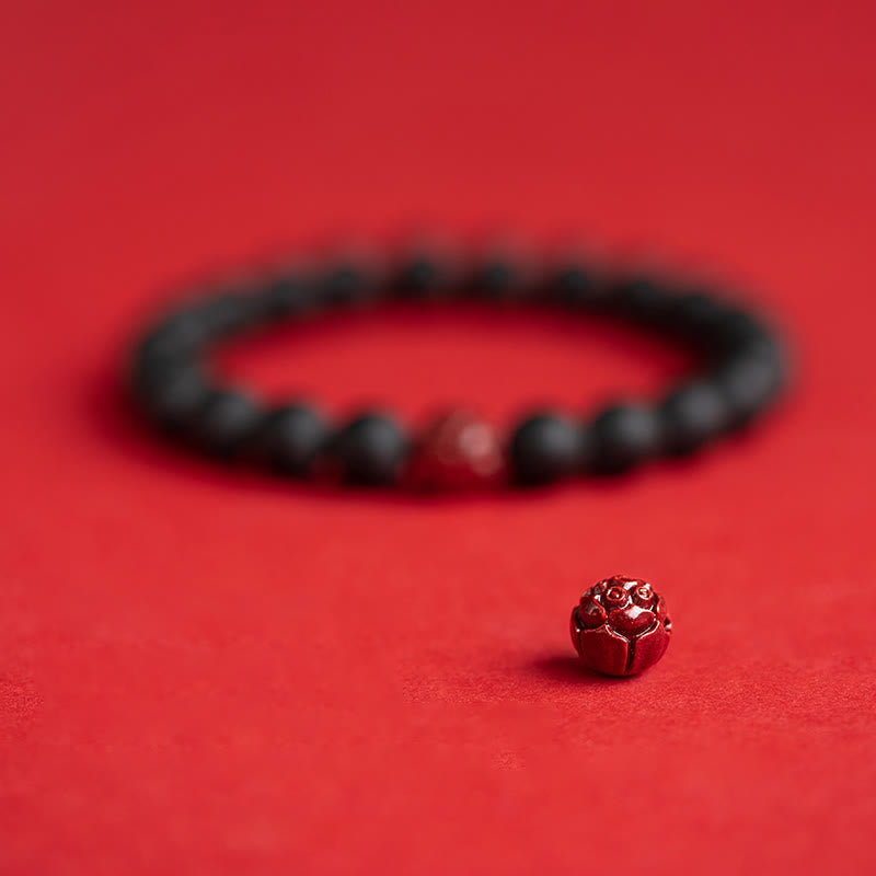 Tibetan Cypress Cinnabar Lotus Healing Bracelet - Image 8