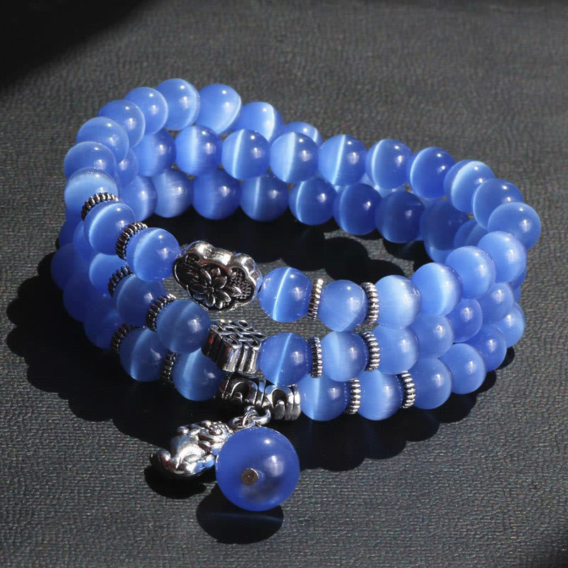 Cat Eye PiXiu Support Triple Wrap Bracelet - Image 21