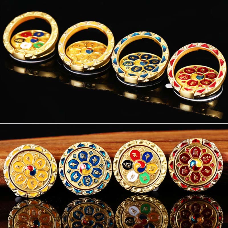 Tibetan Om Mani Padme Hum Peace Phone Ring Bracket Universal Phone Holder Decorations - Image 30