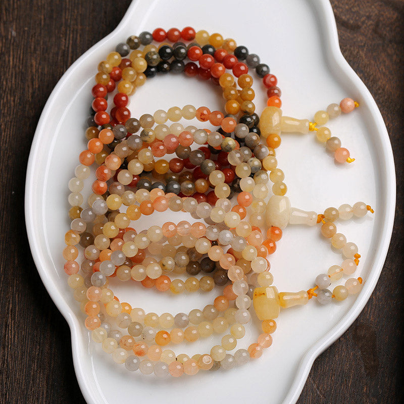 108 Beads Natural Red Agate Mala Protection Bracelet - Image 3