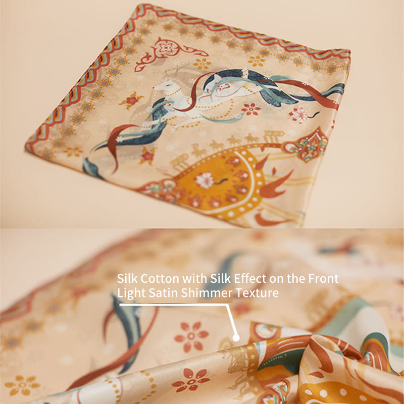 Dunhuang Riyue Mountain 100% Mulberry Silk Scarf Dunhuang Shawl - Image 7