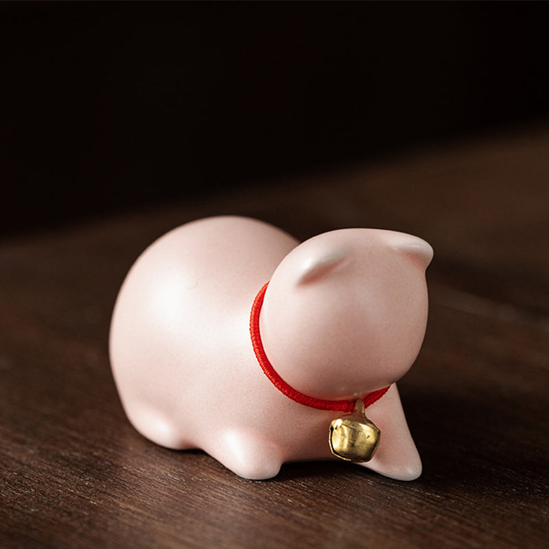 Mini Small Cute Cat Tea Pet Ceramic Home Desk Figurine Decoration - Image 19