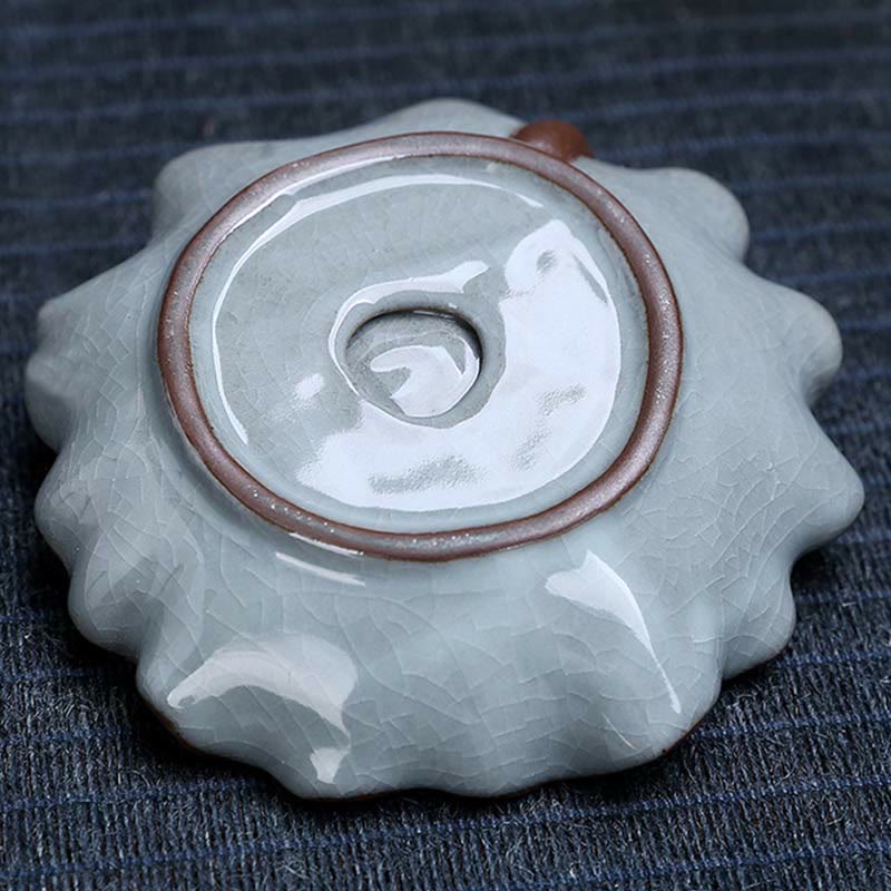 Lotus Plum Blossom Square Ceramic Spiritual Backflow Incense Burner - Image 6