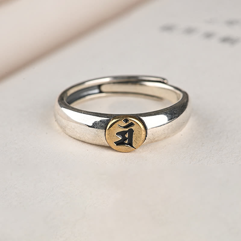 Tibetan Om Mani Padme Hum Carved Chinese Zodiac Natal Buddha Peace Ring - Image 20