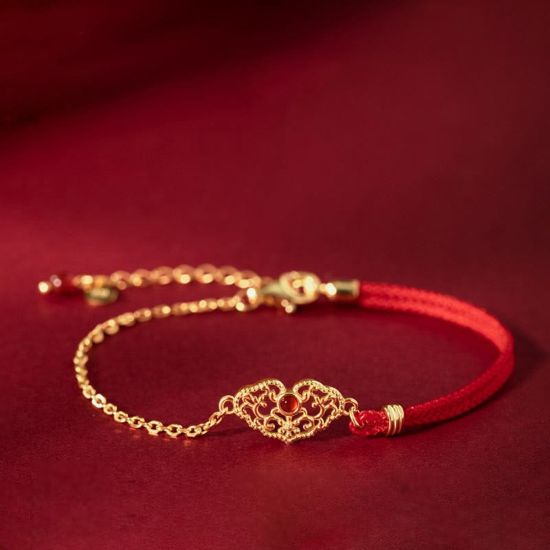 Lock of Good Wishes Luck Strength Chain Bracelet