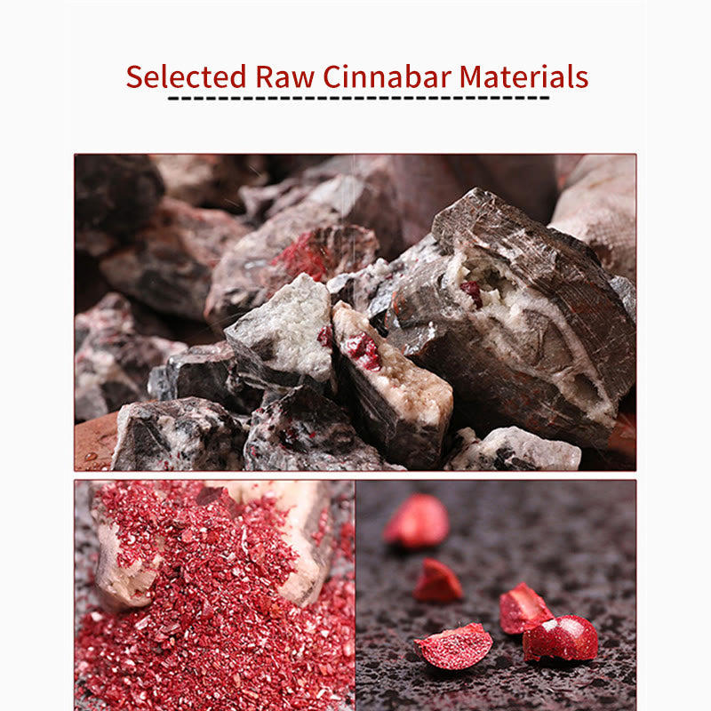 One's Luck Improves Design Patern Natural Cinnabar Blessing Necklace Pendant - Image 10