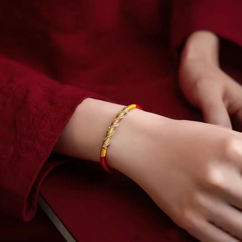 925 Sterling Silver Luck Strength Red String Protection Braid Bracelet - Image 5